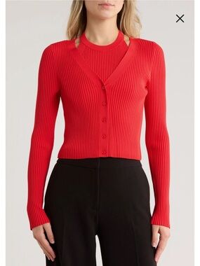 Derek Lam 10 Crosby Lonnie Knit Layered Sweater
